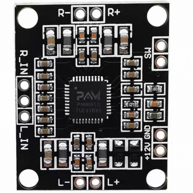 PAM8610 Amplifier Board Pin Description